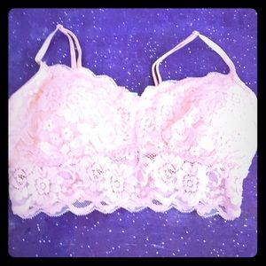 Peach Lace bralette